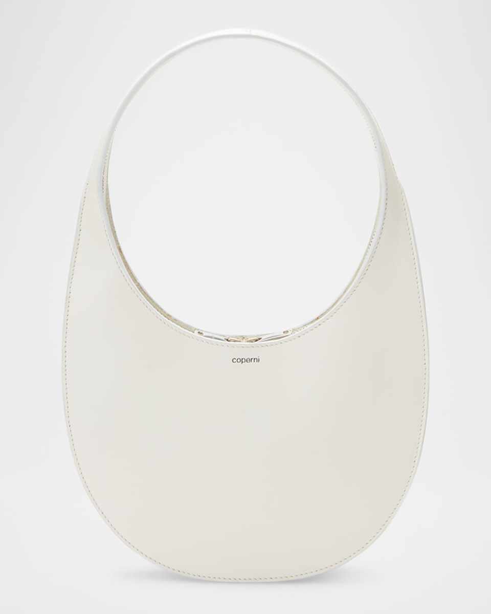Swipe Double-Gusset Leather Shoulder Bag